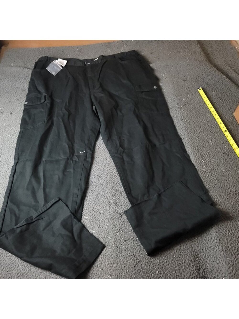 Boulder Creek Trading Pants Mens Big Tall 50 38L  Black Khaki Chino Cotton Cargo